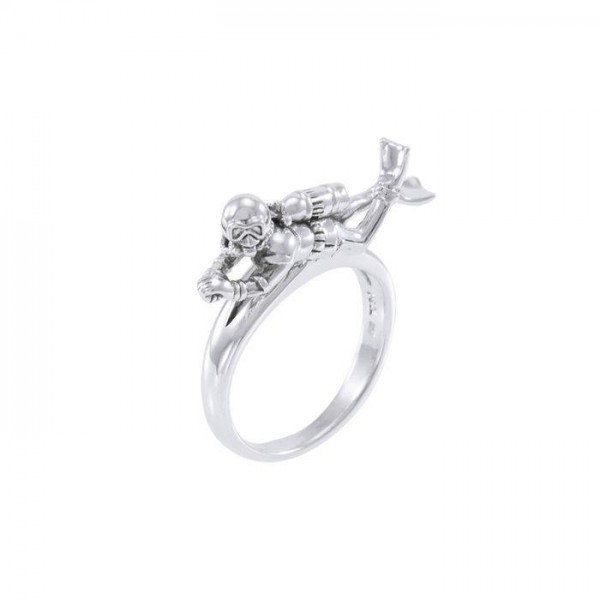 Diver Sterling Silver Ring
