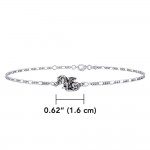 Your everyday little charm ~ Sterling Silver Jewelry Fantasy Dragon Anklet