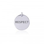 Power Word Respect Silver Disc Charm