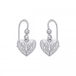 Eternal Heart Celtic Knots Silver Earrings