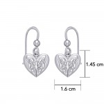 Eternal Heart Celtic Knots Silver Earrings