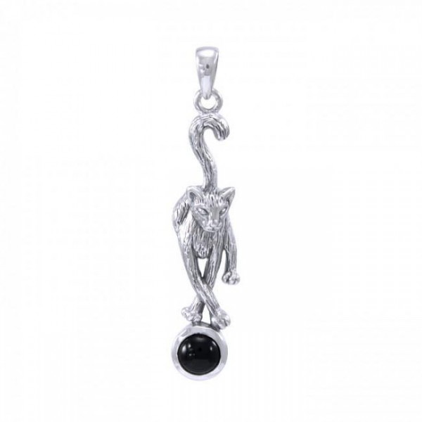 Cat Sterling Silver Pendant