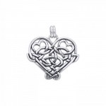 Cari Buziak Celtic Knotwork Heart Sterling Silver Pendant Jewelry