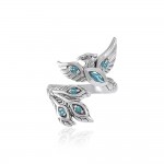 Alighting breakthrough of the Mythical Phoenix Silver Ring with Gems