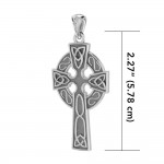 Celtic Knotwork Cross Silver Pendant