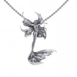 Amy Brown Sea Sprite Fairy ~ Pendentif de bijoux en argent sterling