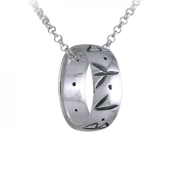Runic Power Silver Ring and Chain Set