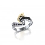 Endless and Modern ~ Celtic Triskele Silver and Gold Ring