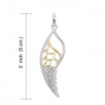 Wing Silver and Gold Pendant
