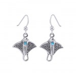 Celtic Knots Silver Manta Ray Earrings