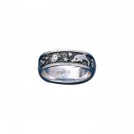 Silver Dolphin Sun and Star Ring