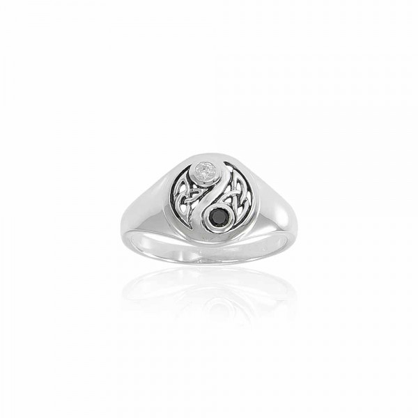Celtic Knot Yin Yang Ring