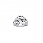 Kitchen Witch Pentacle Silver Ring