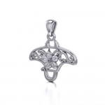 A worthwhile quest ~ Sterling Silver Manta Ray Filigree Pendant Jewelry