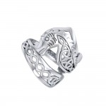 An anomaly of nature ~ Celtic Knotwork Seahorse Sterling Silver Spoon Ring
