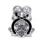 An upstanding impression to last ~ Viking Borre Courtship Sterling Silver Pendant