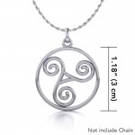 Celtic Sterling Silver Spiral Pendant