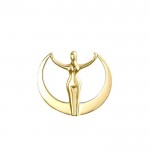 Oberon Zell Astra Star Goddess  Solid Gold Pendant
