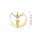 Oberon Zell Astra Star Goddess  Solid Gold Pendant