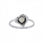 Silver Dolphin Love Ring