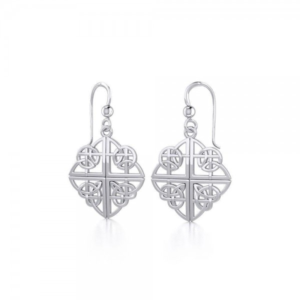 Celtic Knotwork Silver Earrings