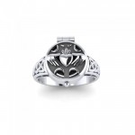 Irish Claddagh Sterling Silver Poison Ring