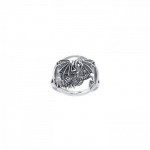Winged Dragon Silver Ring