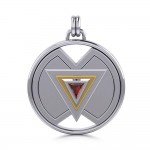 Symbol Of Femininity Silver and Gold Pendant by Sibylle Grummes Unruh