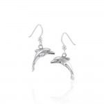 Jumping Dolphins Sterling Silver Earrings