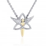 Celtic Trinity Angel Necklace