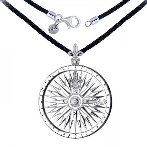 Compass Rose Silver Necklace Set