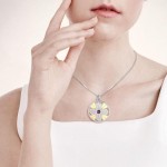 Symbol Of Femininity Silver and Gold Pendant by Sibylle Grummes Unruh