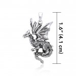 Bienvenue dans le monde du Dragon Fantastique ~ Pendentif Bijoux en Argent Sterling