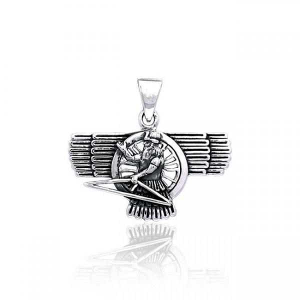 Ashur Assyrian God Silver Pendant