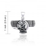 Ashur Assyrian God Silver Pendant