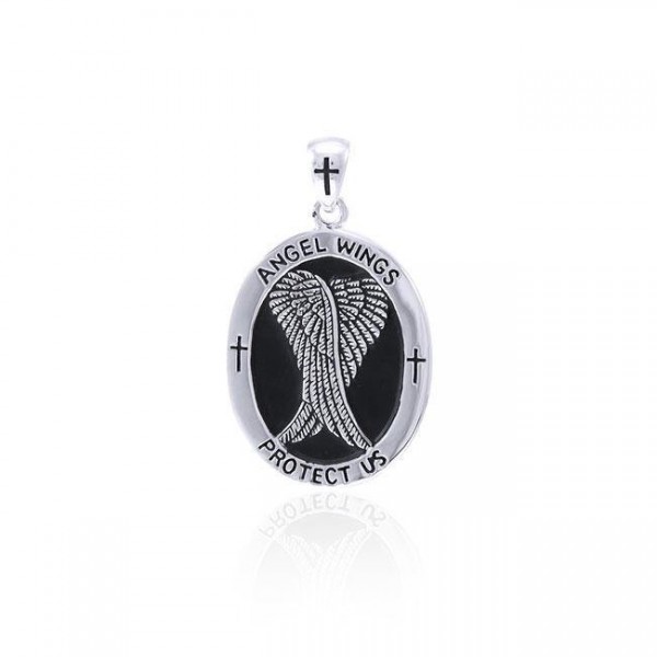 Angel Wings Medallion Pendant