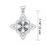 Four Point Knot Silver Pendant