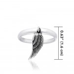 Angel Wing Silver Ring