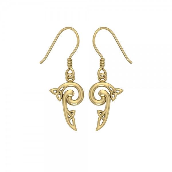 Boucles d’oreilles celtic Triskele en or massif