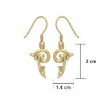 Celtic Triskele Solid Gold Earrings