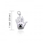 AA Recovery Hand Silver Charm
