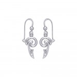 The great eternal loom of the universe ~ Sterling Silver Celtic Triquetra Hook Earrings