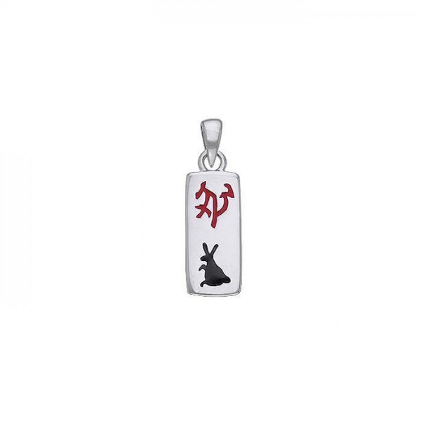 Chinese Astrology Rabbit Silver Pendant