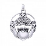 Cari Buziak Celtic Knotwork Irish Claddagh Sterling Silver Pendant Jewelry