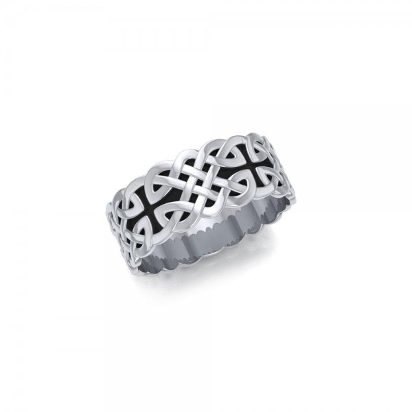 Beauty while gazing eternity ~ Celtic Knotwork Sterling Silver Spinner Ring