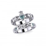 Celtic Claddagh Love Silver Commitment Band Ring