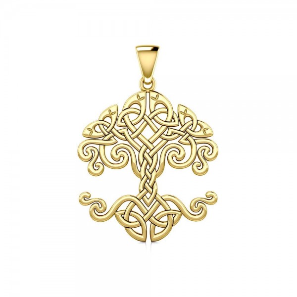 Honor Thy Tree of Life designed by Cari Buziak Solid Gold Pendant