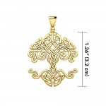 Honor Thy Tree of Life designed by Cari Buziak Solid Gold Pendant