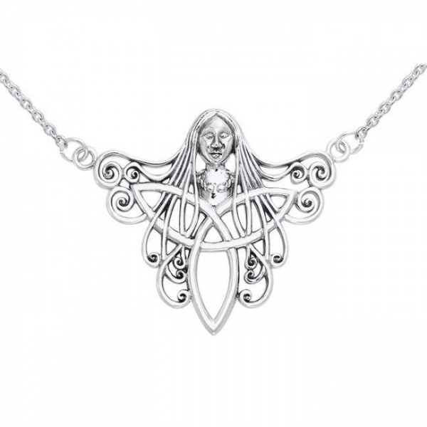 In a glorious awe with the Goddess Danu ~ Sterling Silver Necklace Jewelry
