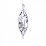 Silver Elegance Daisy Leaf Pendant